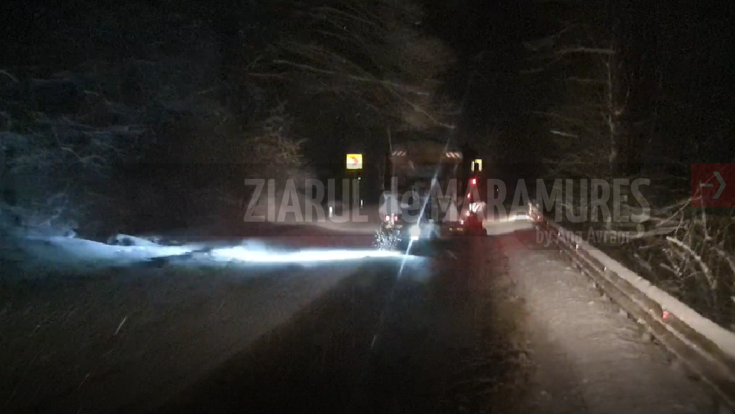 Info trafic: Carosabil cu zăpadă frământată în Pasul Gutâi, Pasul Prislop și Dealul Huta-Certeze