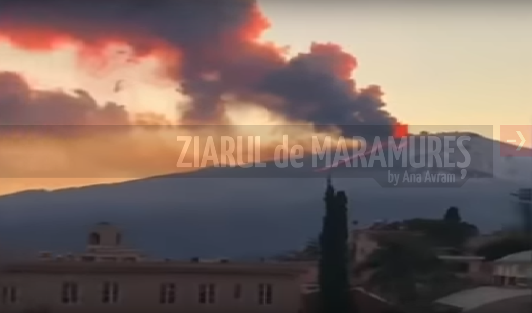 VIDEO-Vulcanul Etna a expulzat lavă și cenușă peste Sicilia. Aeroportul din Catania, închis temporar