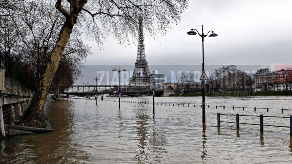 Fluviul Sena a ieșit din matcă. Cod portocaliu de ploi, în mai multe regiuni din Franța