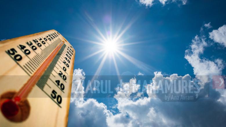 32 grade C, astăzi, în Maramureș. Se recomandă evitarea expunerii prelungite la soare