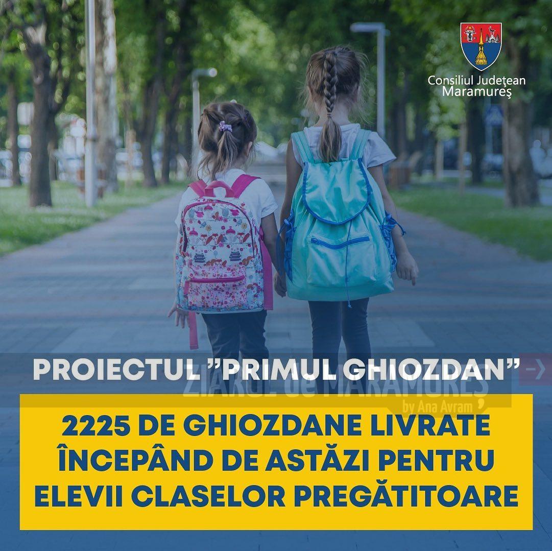 2.255 de ghiozdane echipate vor ajunge la elevii claselor pregătitoare din Maramureș