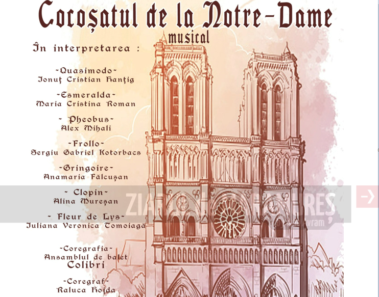 ”Cocoșatul de la Notre Dame”, la Centrul Cultural Borșa