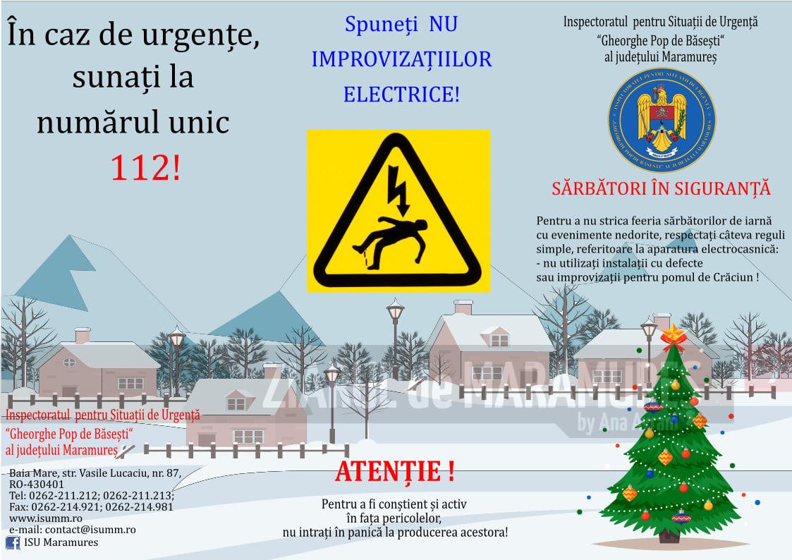 ISU Maramureș: Atenție la utilizarea instalațiilor și aparatelor electrice