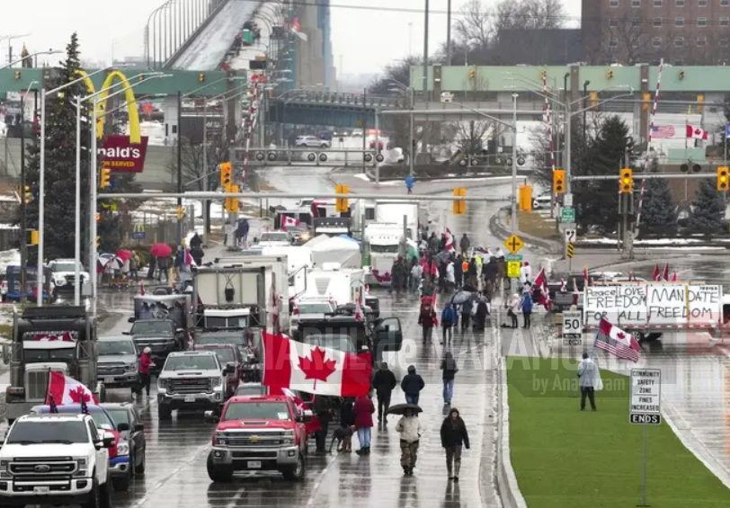 Proteste în Canada: Podul frontalier Ambassador a fost redeschis circulației