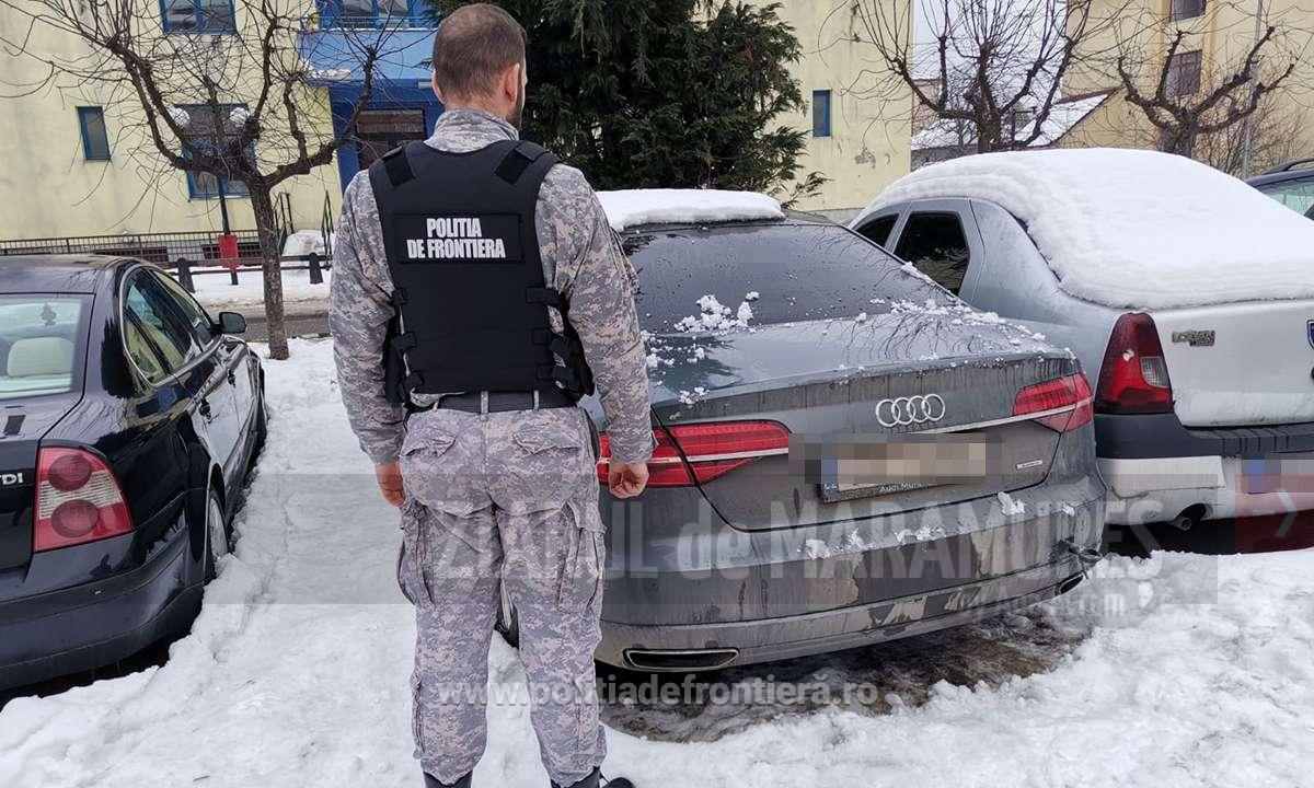 Audi A8, în valoare de 165.000 de lei, semnalat furat din Cehia, descoperit la Sighetu Marmaţiei