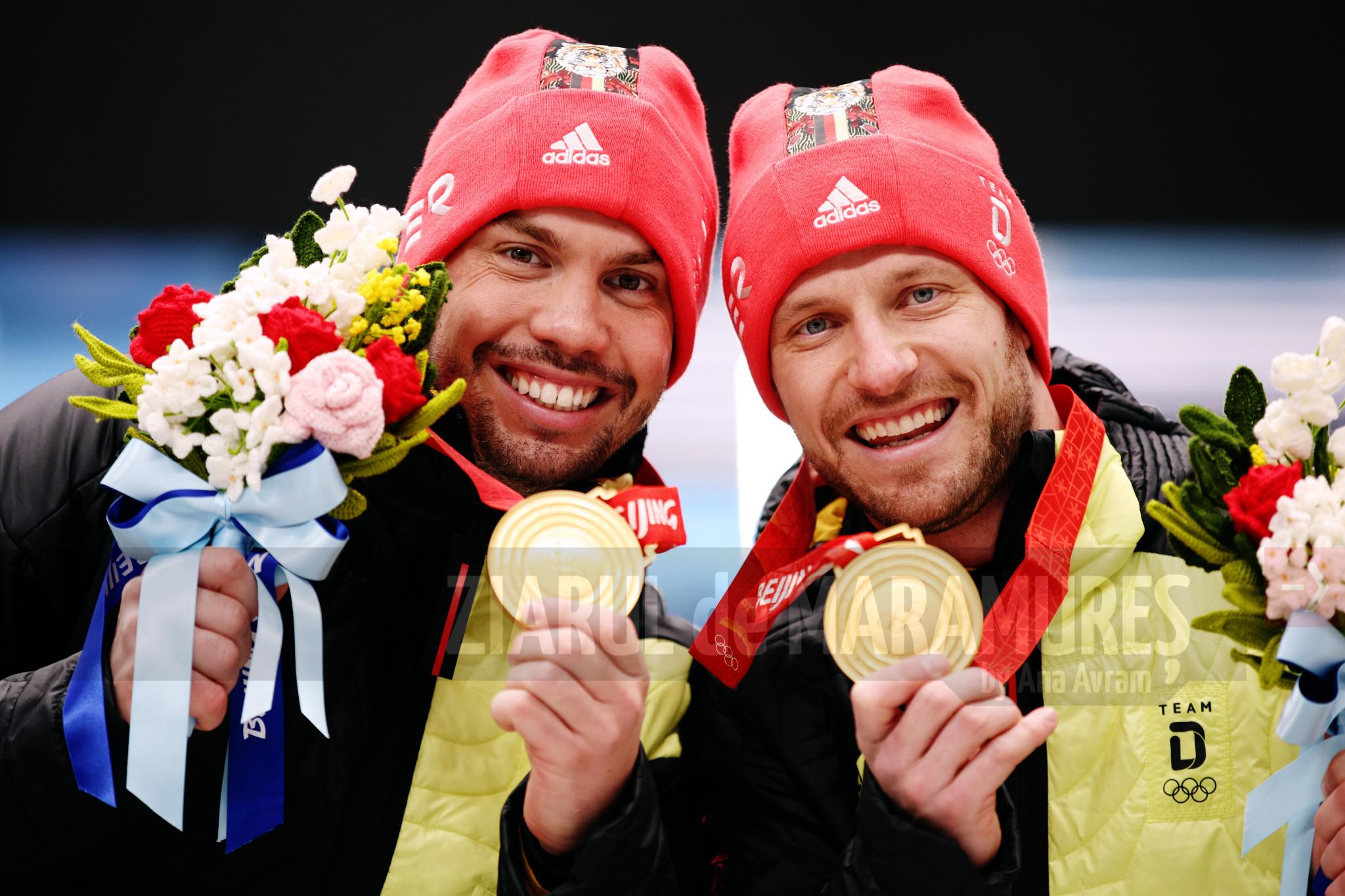 JO 2022: Tobias Wendl şi Tobias Arlt au cucerit titlul olimpic în proba de dublu la sanie; românii Vasile Marian Gîtlan şi Darius Lucian Şerban, pe locul 14