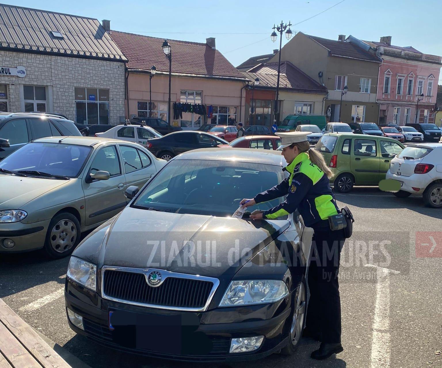 Baia Mare: 108 șoferi surprinși de polițiștii locali fără tichet de parcare