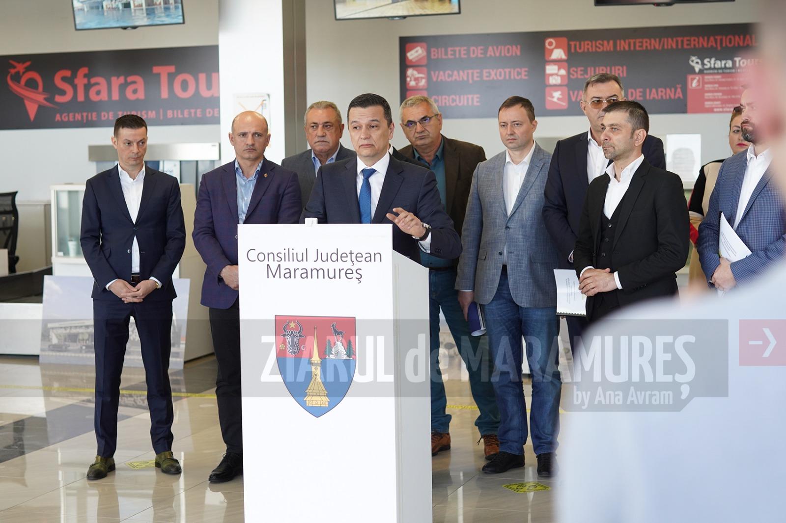 Ministrul Transporturilor, Sorin Grindeanu în vizită la Aeroportul Internațional Maramureș