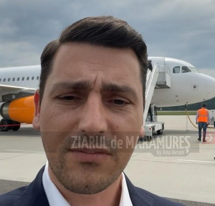 LIVE: Ionel Bogdan a plecat la Paris de pe Aeroportul Internațional Maramureș