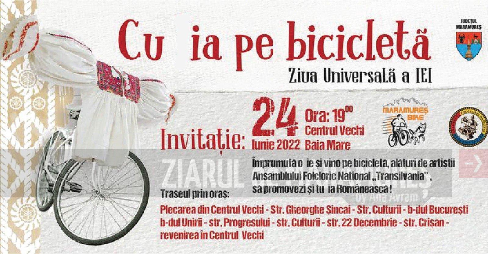 CJ Maramureș: Vineri, ”Cu ia pe bicicletă”! Plecarea-centrul vechi, Baia Mare