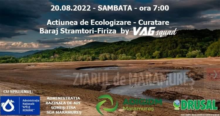 Acțiune de ecologizare a Barajului Firiza susținută de ADI Deșeuri Maramureș