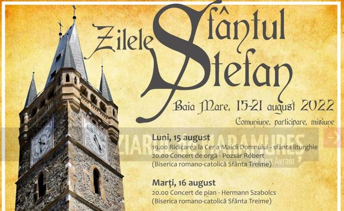 Baia Mare: Zilele Sf. Ștefan-program. Biletele la recitalul Piano Quartet pot fi achiziționate de la Parohia Romano-Catolică