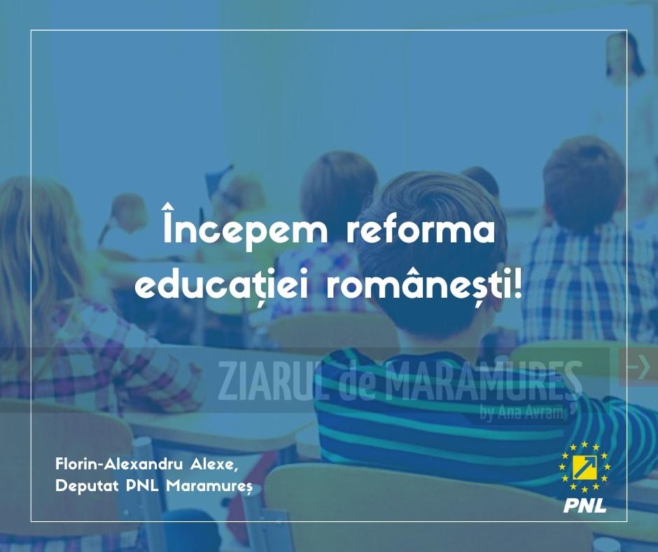 Florin Alexandru-Alexe, deputat PNL Maramureș: Începem reforma educației românești!
