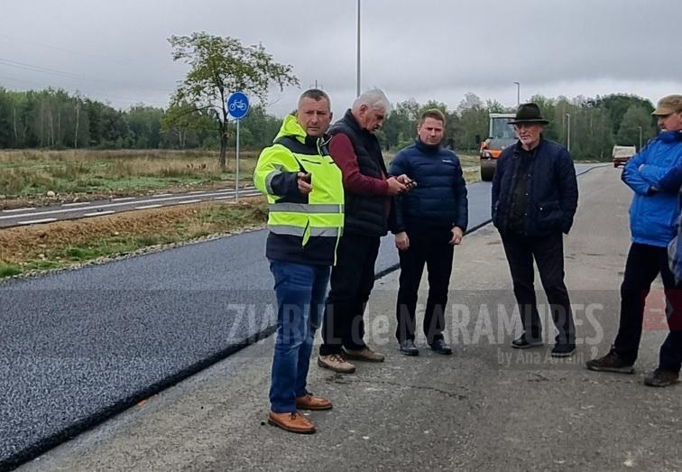Primarul Alin Sebastian Bîrda a ieșit în teren pentru a verifica stadiul lucrărilor la drumul de legătură Baia Sprie-Baia Mare