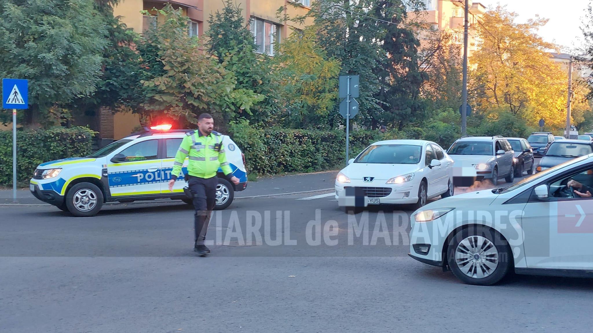 Doi copii loviți de un autoturism pe trecerea de pietoni la intersecția Matei Basarab cu Petru Rareș, Baia Mare