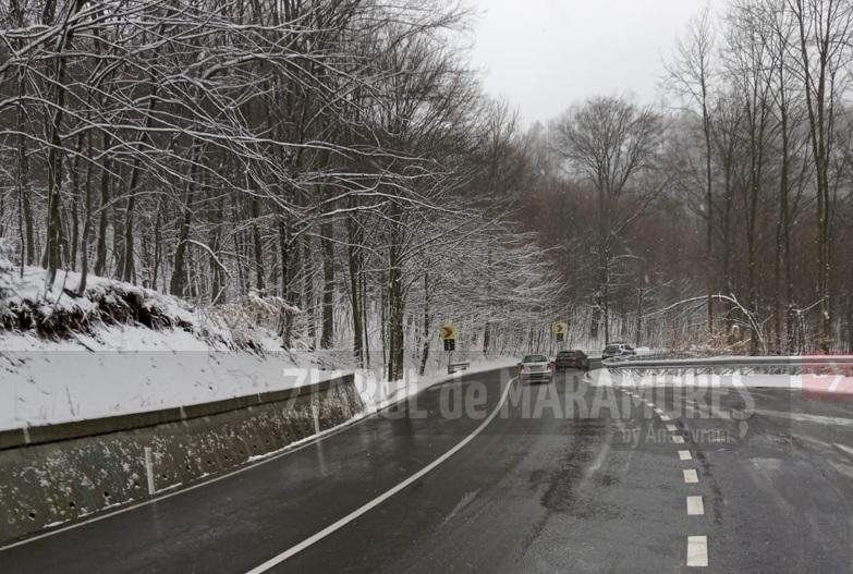 Info trafic: Vizibilitate bună, drumuri curate. Ninge slab în Pasul Gutâi, Cavnic, Pasul Prislop și pe Dealul Huta-Certeze