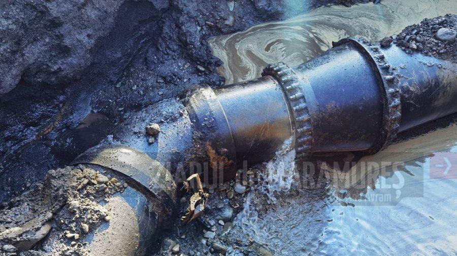 AVARIE: Conductă de apă defectă pe str. Căprioarei din Sighetu Marmației