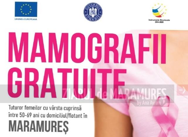 Mamografii gratuite, începând cu data de 19 aprilie, pentru doamnele cu domiciliul în Maramureș