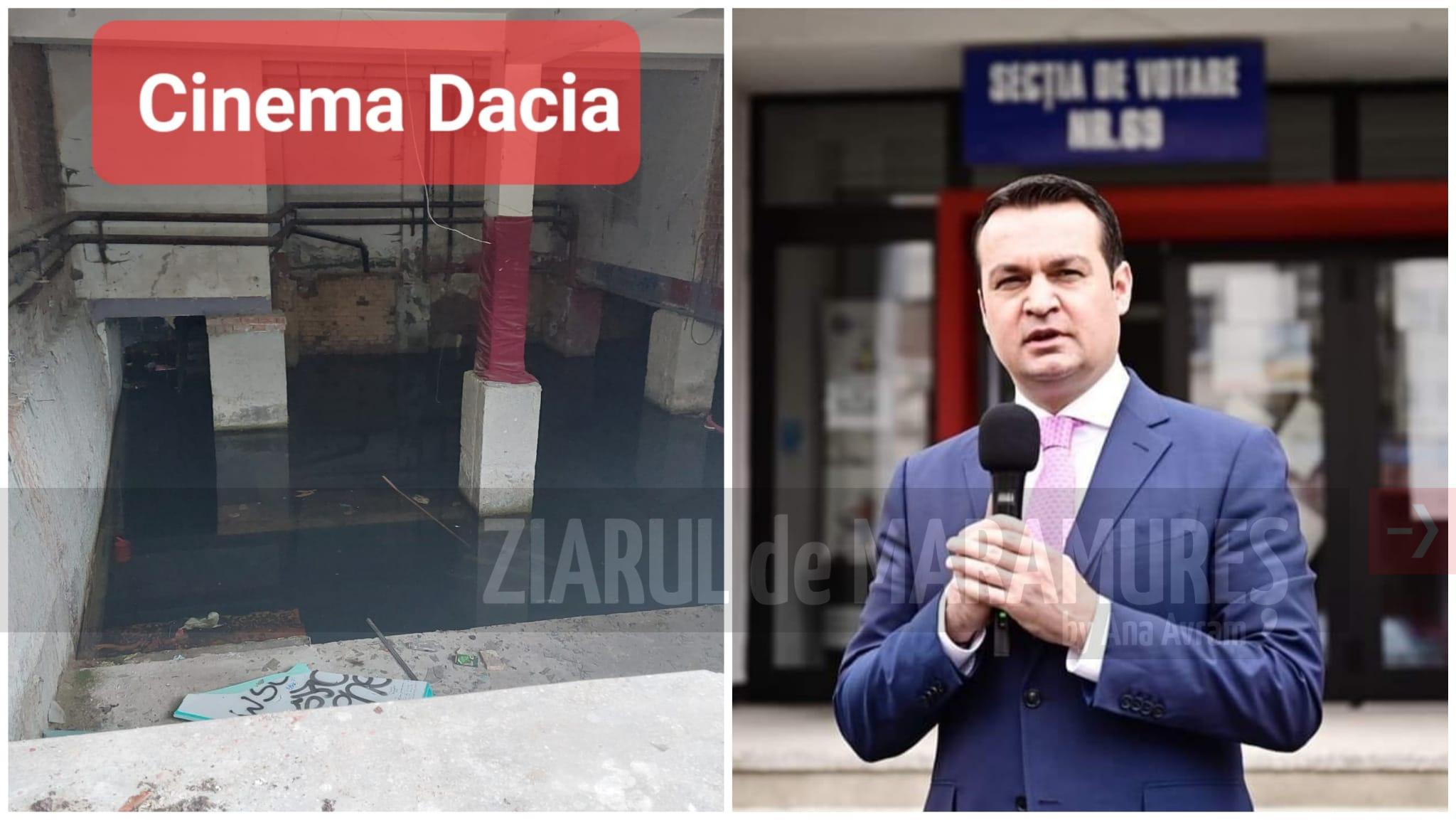 (FOTO) Fostul Cinema DACIA se degradează de la o lună la alta. De ce primarul Cătălin Cherecheș nu spune că, NU EXISTĂ BANI pentru reabilitarea clădirii?