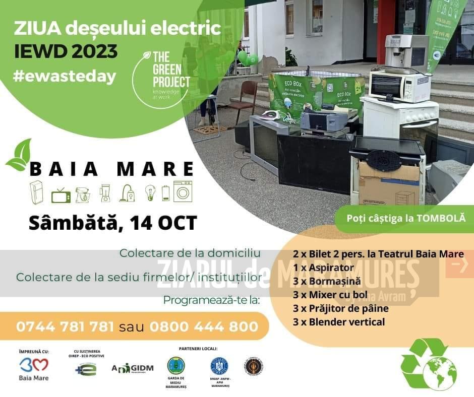 ADI Deșeuri Maramureș: Ziua deșeului electric, 14 octombrie, în Baia Mare
