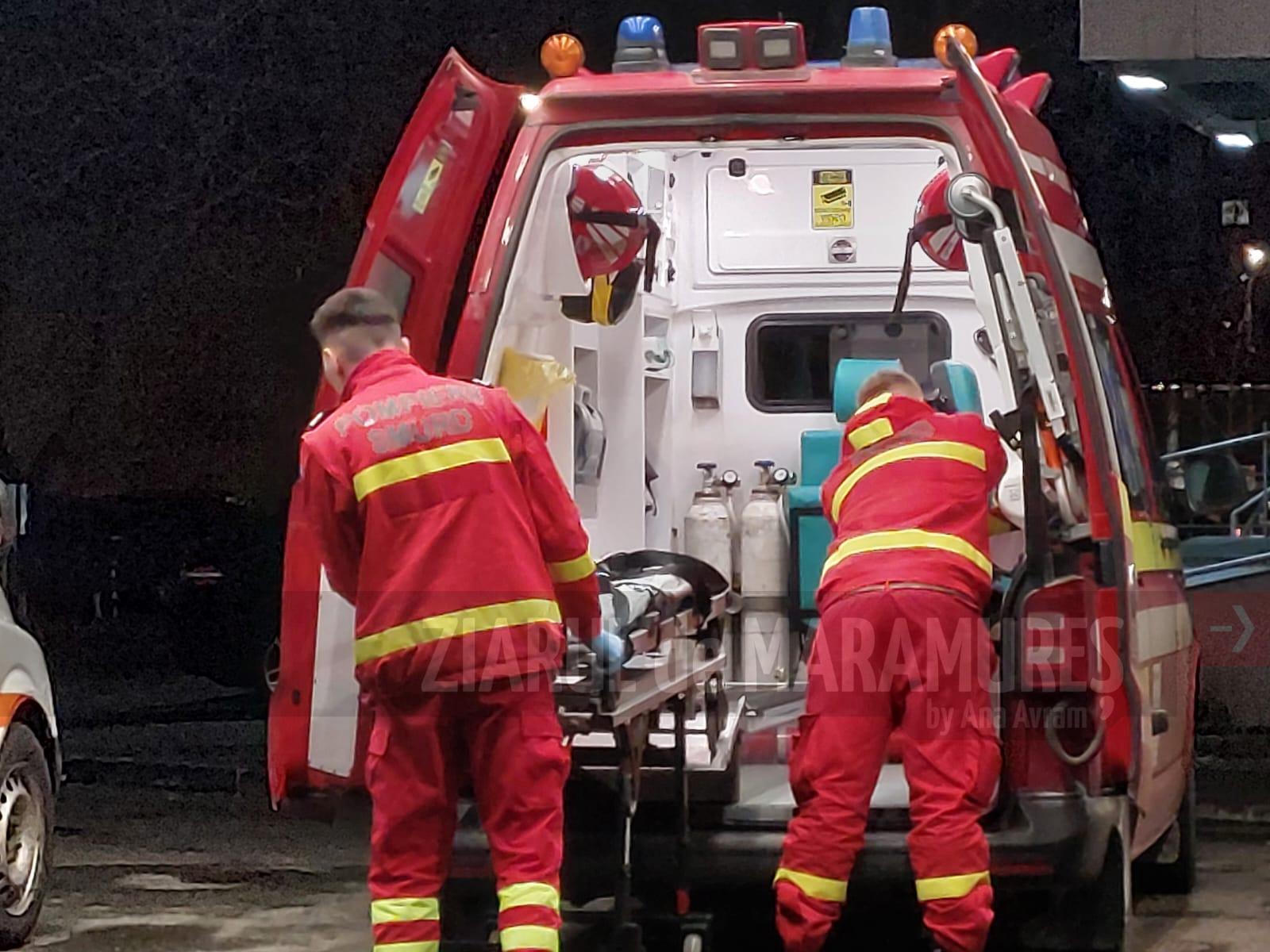 Persoană accidentată într-o stație de autobuz din Baia Sprie. Victima a ajuns la spital pentru îngrijiri medicale