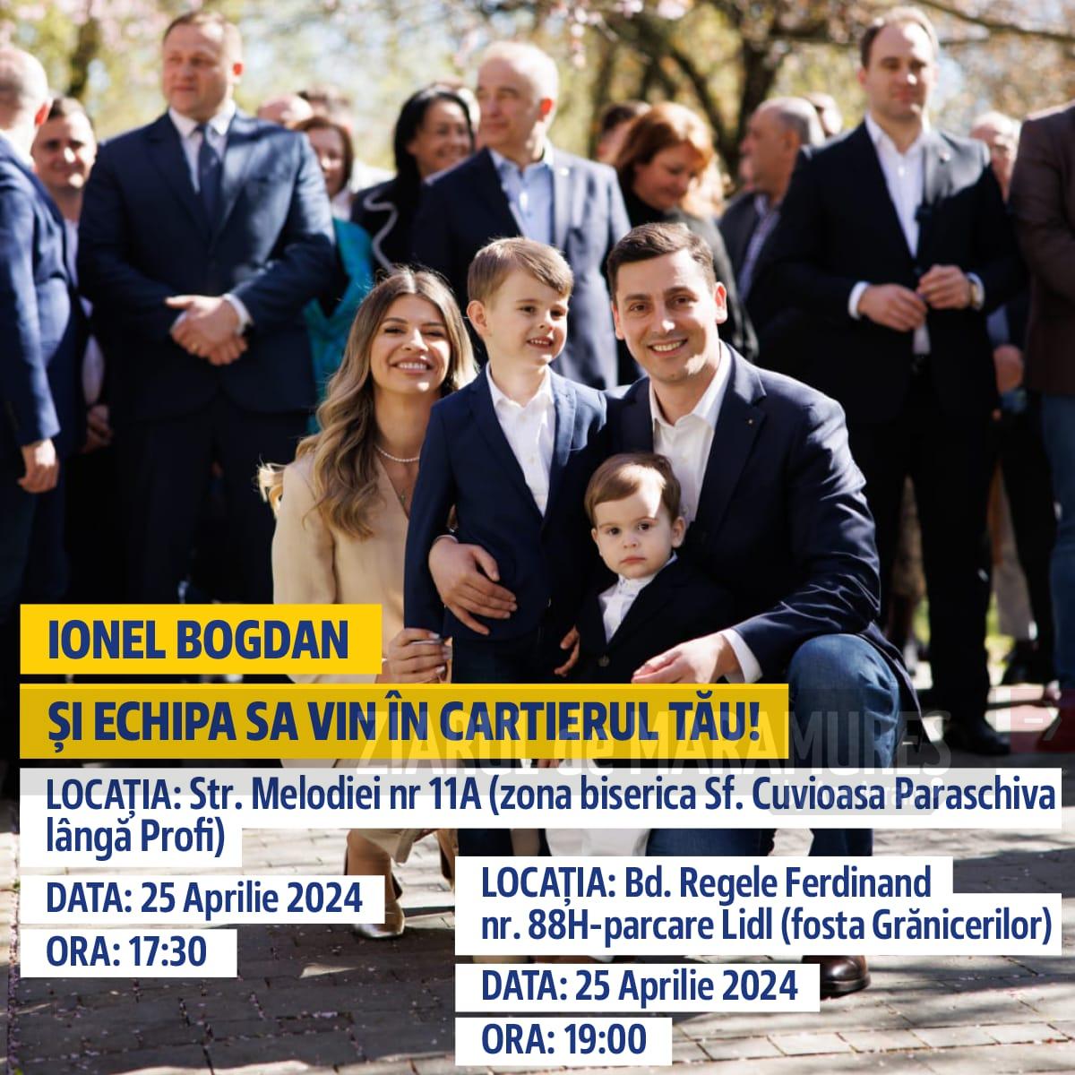 Bogdan Ionel Rodeanu Ionel Bogdan și echipa sa vin joi în cartierul Vasile Alecsandri ...