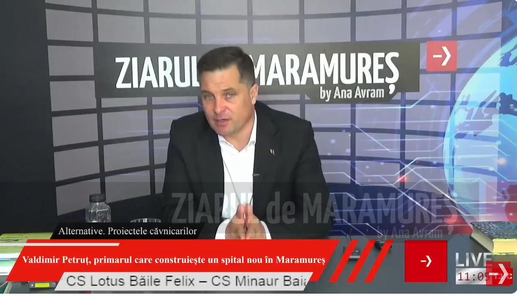 LIVE: Valdimir Petruț, primarul care construiește un spital nou în Maramureș