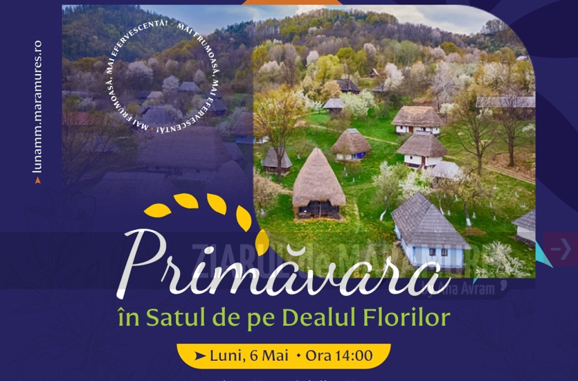 Primăvara a sosit în satul de pe dealul cu flori.