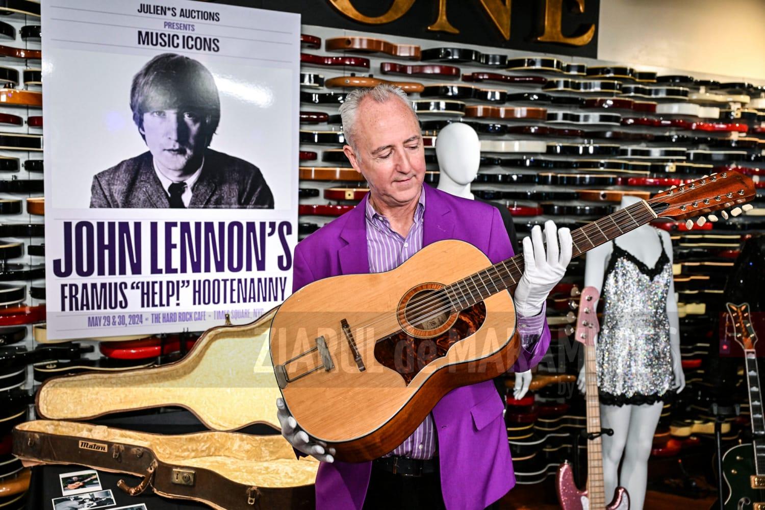 O chitară a lui John Lennon găsită într-un pod stabileşte un ”record mondial” la licitaţie