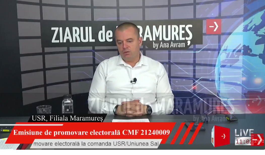 (VIDEO)Viziunea lui Trufan Radu asupra viitoarei administrații locale. Președintele USR Maramureș, candidat pentru Consiliul Local Baia Mare