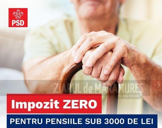 Toate pensiile sub 3000 de lei nu vor mai fi impozitate