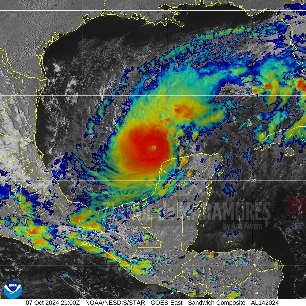 (FOTO)Milton a devenit un uragan de categoria 4, care ameninţă Mexic şi Florida