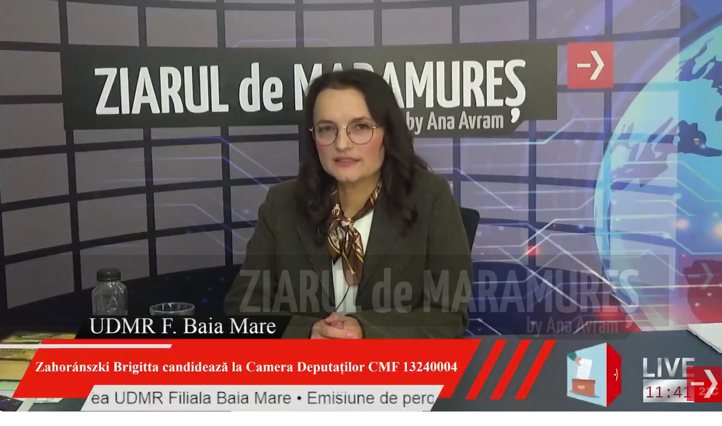 LIVE. Zahoránszki Brigitta candidează la Camera Deputaților din partea UDMR, Filiala Baia Mare