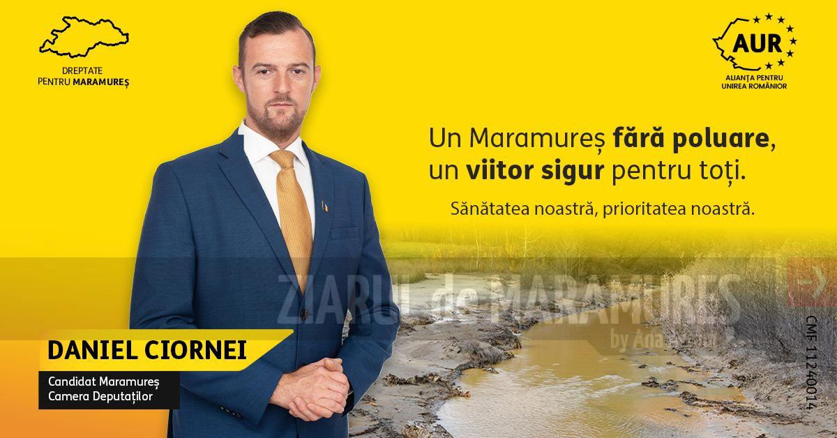 Daniel Ciornei, candidat AUR Maramureș: Problema poluării din Maramureș este una urgentă, dar neglijată de autorități