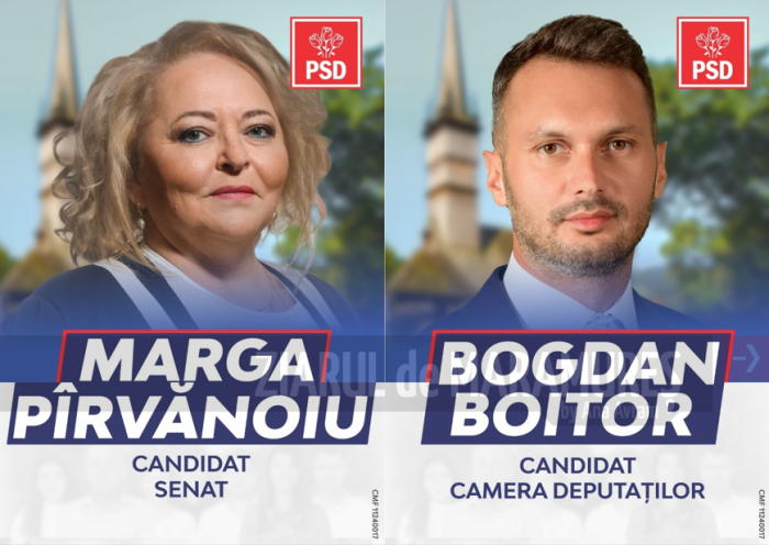 Marga Pîrvănoiu și Bogdan Boitor, doi candidați profesioniști propuși de PSD Maramureș pentru alegerile parlamentare