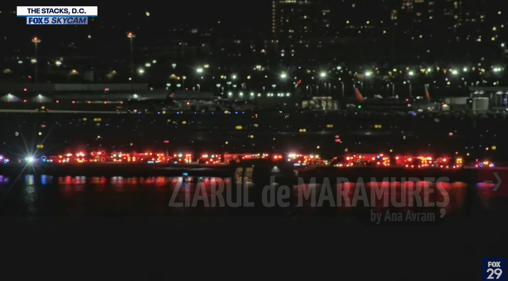 Coliziune în aer între avion de pasageri și elicopter militar în Washington (VIDEO)