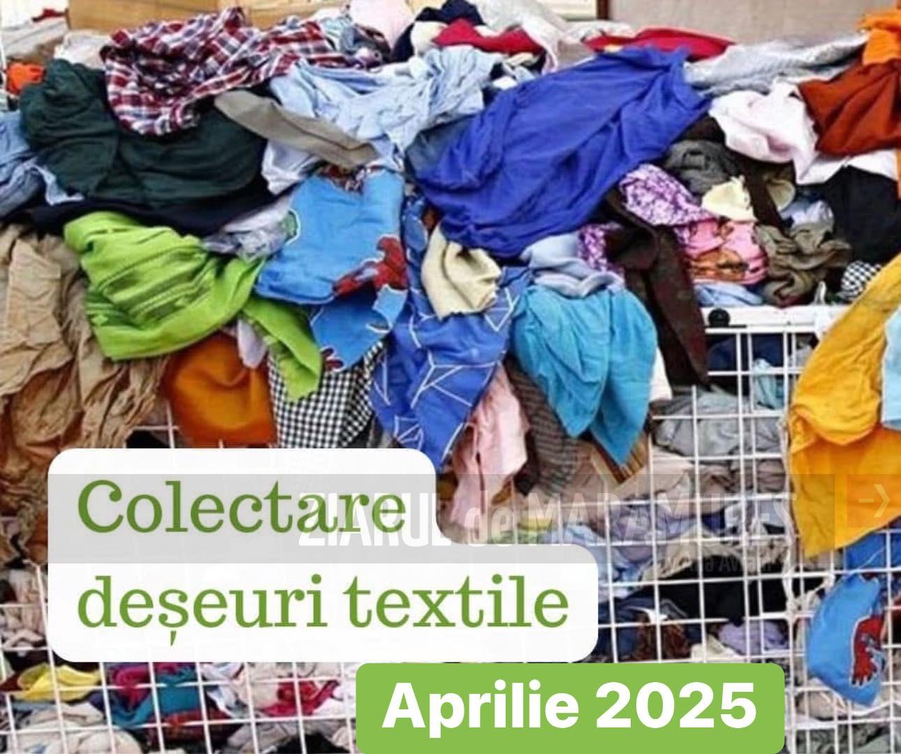 Vineri, 4 aprilie, se colectează deșeurile textile de la băimăreni