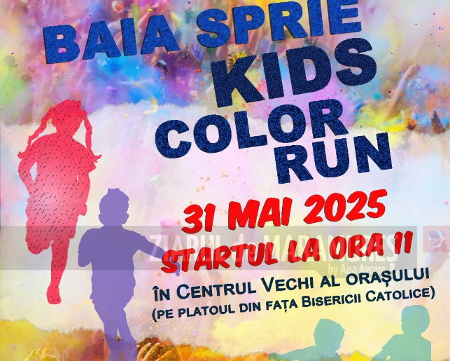 BAIA SPRIE KIDS COLOR RUN, cel mai energic și colorat eveniment al anului. Evenimentul se adresează copiilor