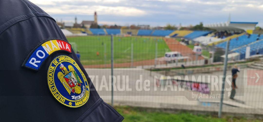 Jandarmii băimăreni asigură ordinea la meciul C.S. Minaur Baia Mare cu Politehnica Timișoara