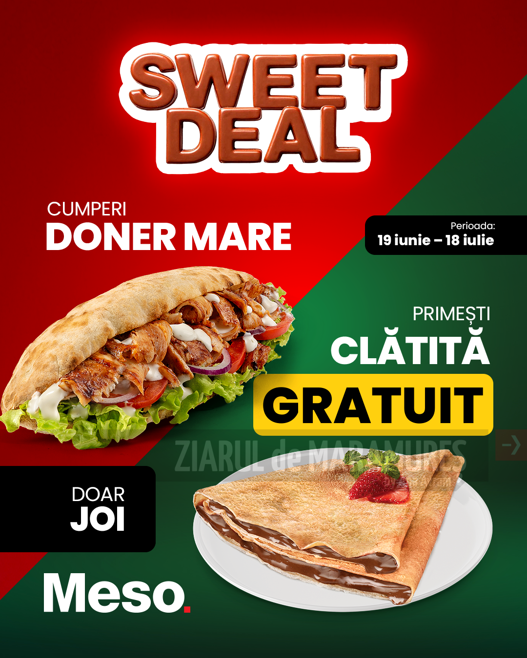 O LUNĂ DE OFERTE LA MESOPOTAMIA! Clătită gratis în fiecare joi și vineri!