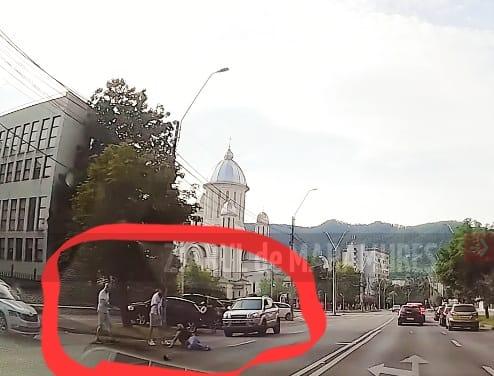 Persoană accidentată de o mașină în apropierea Palatului de Justiție din Baia Mare