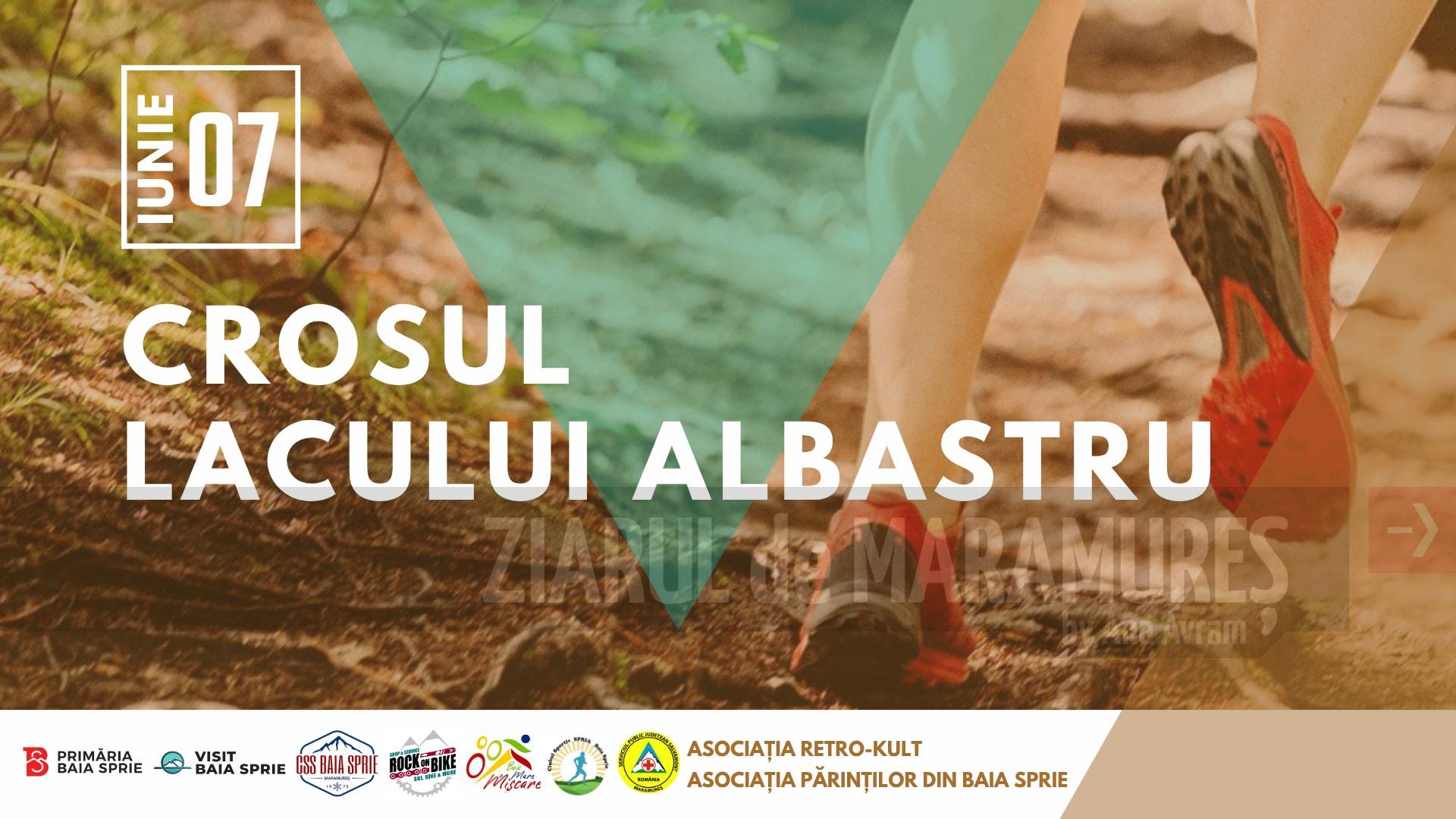 Participă la Crosul Lacului Albastru din Baia Sprie! Înscriere gratuită pe 7 iunie 2025.