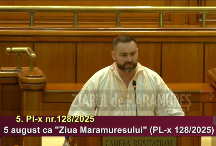Cristian N. Țâgârlaș a promovat în Parlament proiectul dedicat Zilei Maramureșului, pe 15 august.