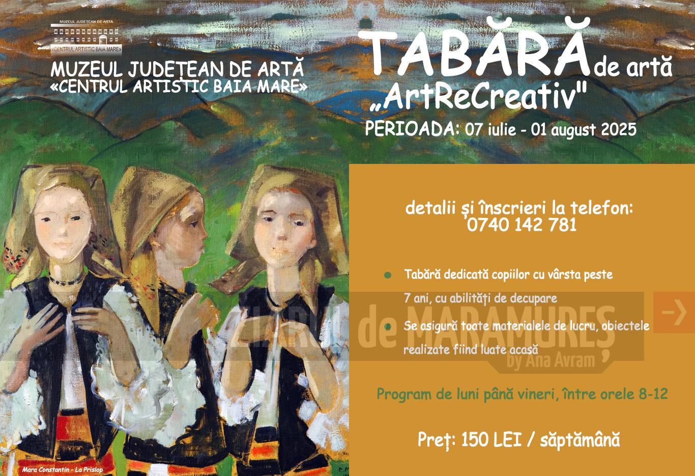 Tabără de vară pentru copii la Muzeul Județean de Artă din Baia Mare