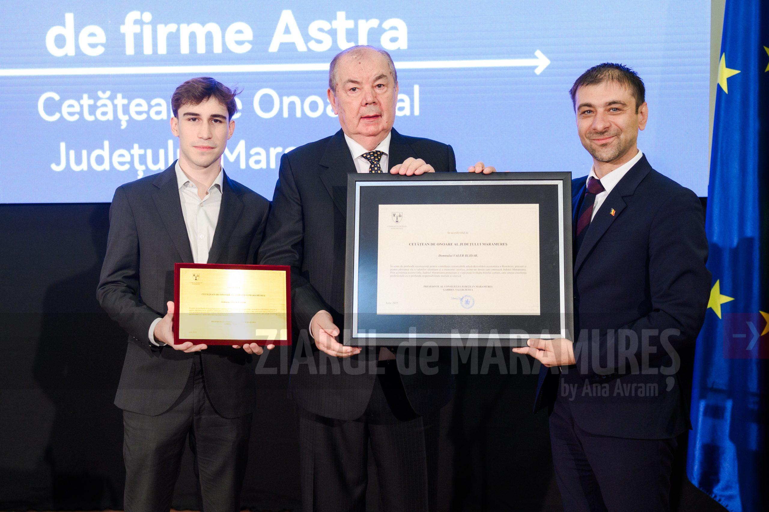 Valer Blidar, Cetățean de Onoare al Județului Maramureș
