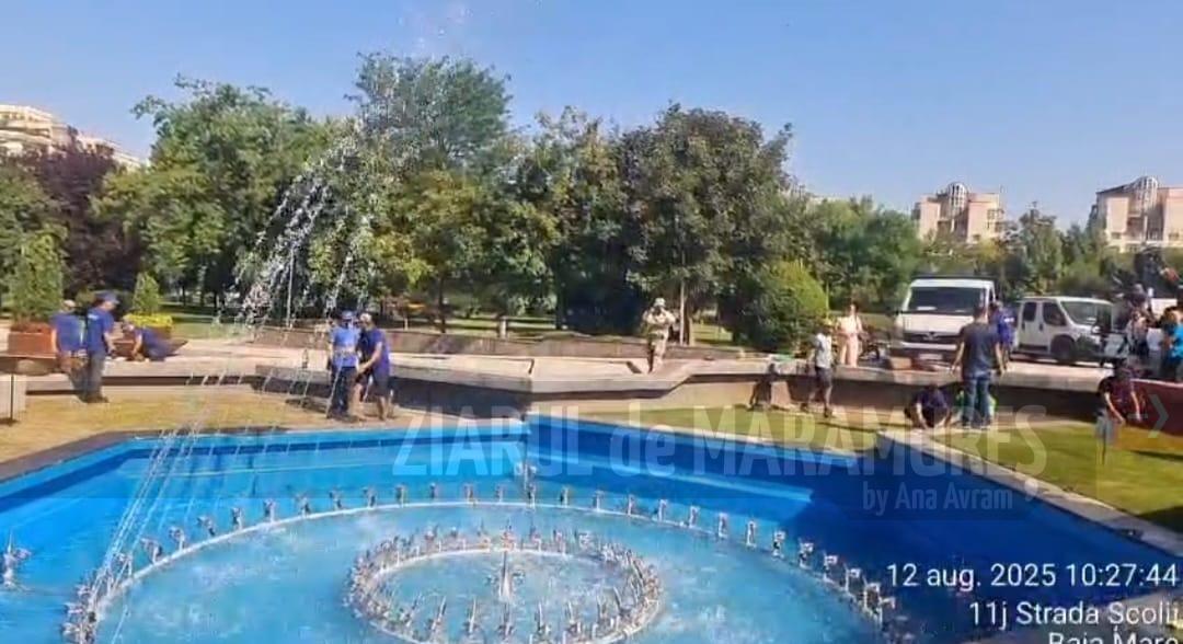 Joi, 14 august, se inaugurează cele două fântâni arteziene din Parcul Mara, reabilitate de SPAU Baia Mare