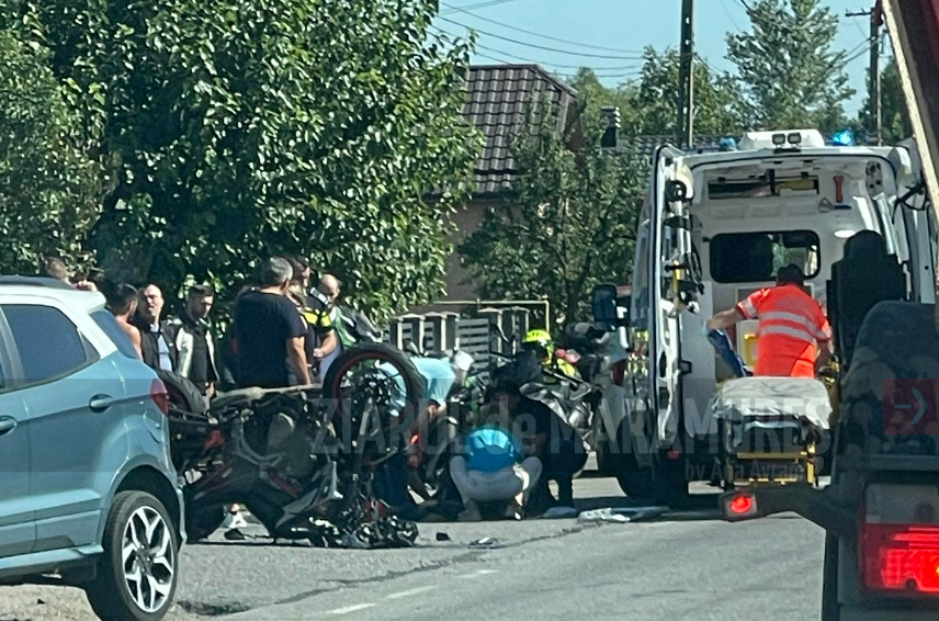Accident la Cicârlău între un autoturism și o motocicletă (Poliția Maramureș)