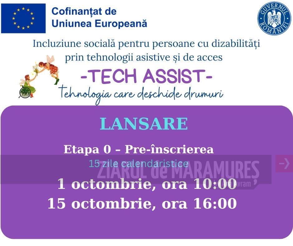 DAS Baia Mare. Pre-înscrierea la TECH ASSIST. 39.900 lei – voucher electronic pentru echipamente asistive și de acces