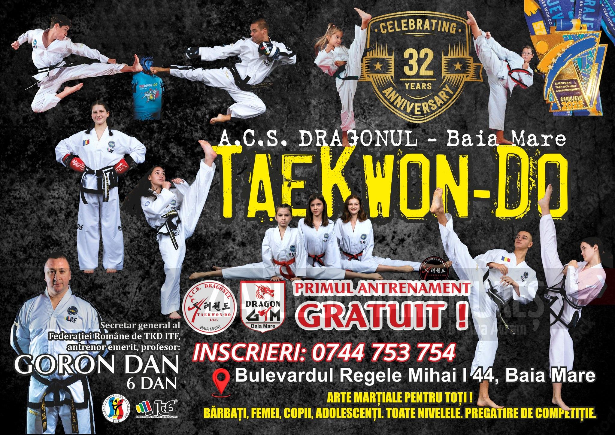Taekwon-do ITF la Clubul Sportiv DRAGONUL – locul unde oricine poate începe o poveste nouă! 