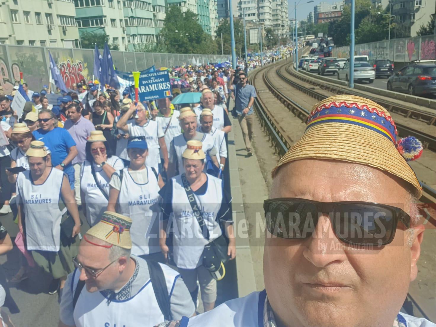Delegație SLI Maramureș, prezentă la Marșul Educației din București